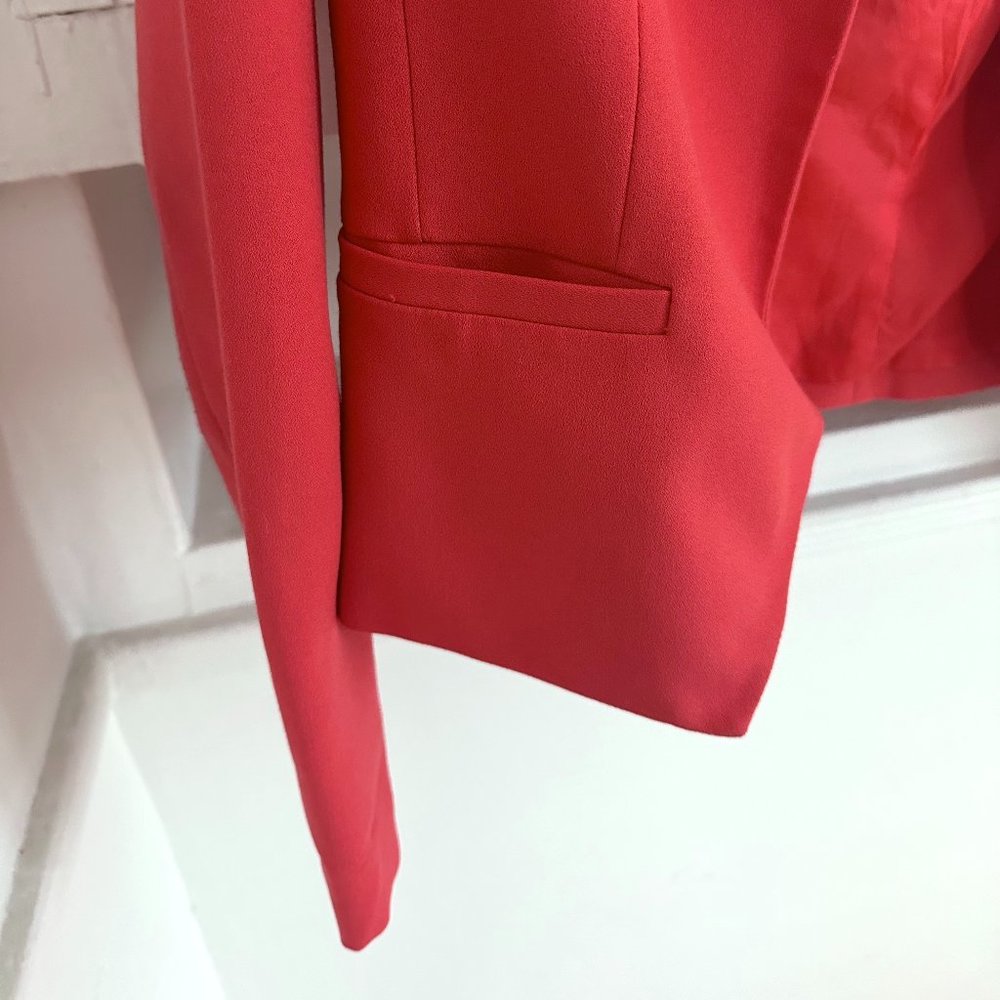 F21 Coral Pink Open Face Blazer with Pockets, Size Medium - Picture 8 of 8